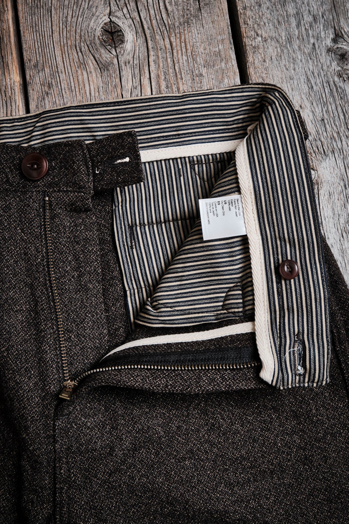 Duster Pant Brown Wool
