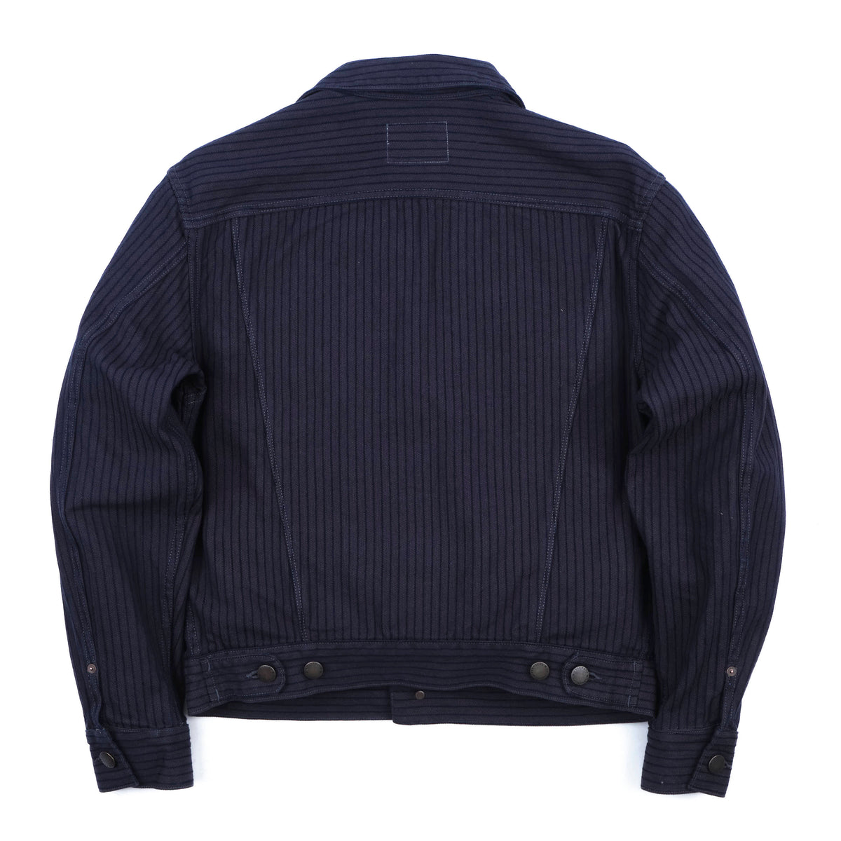 High Low Indigo Herringbone Dobby Jacket
