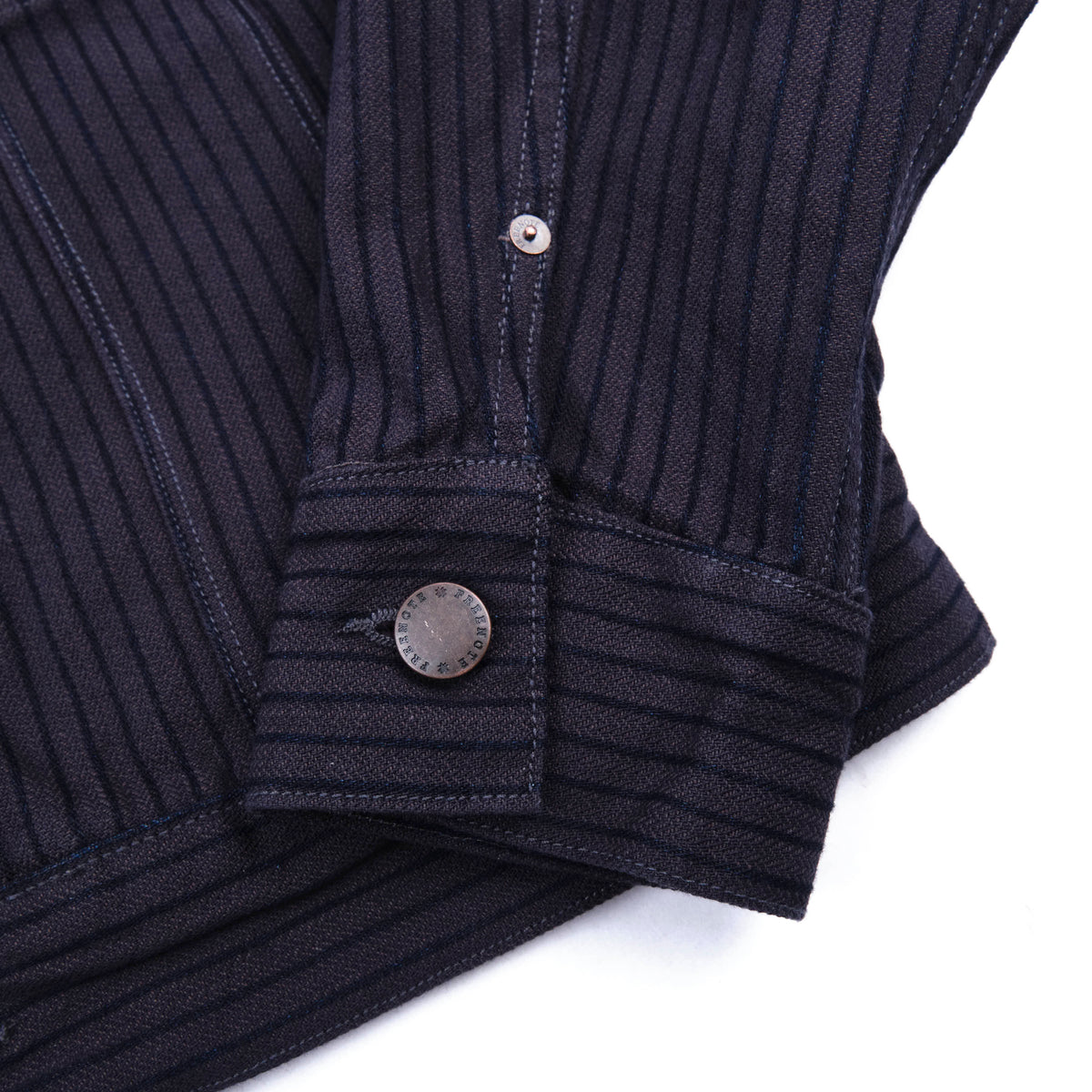 High Low Indigo Herringbone Dobby Jacket