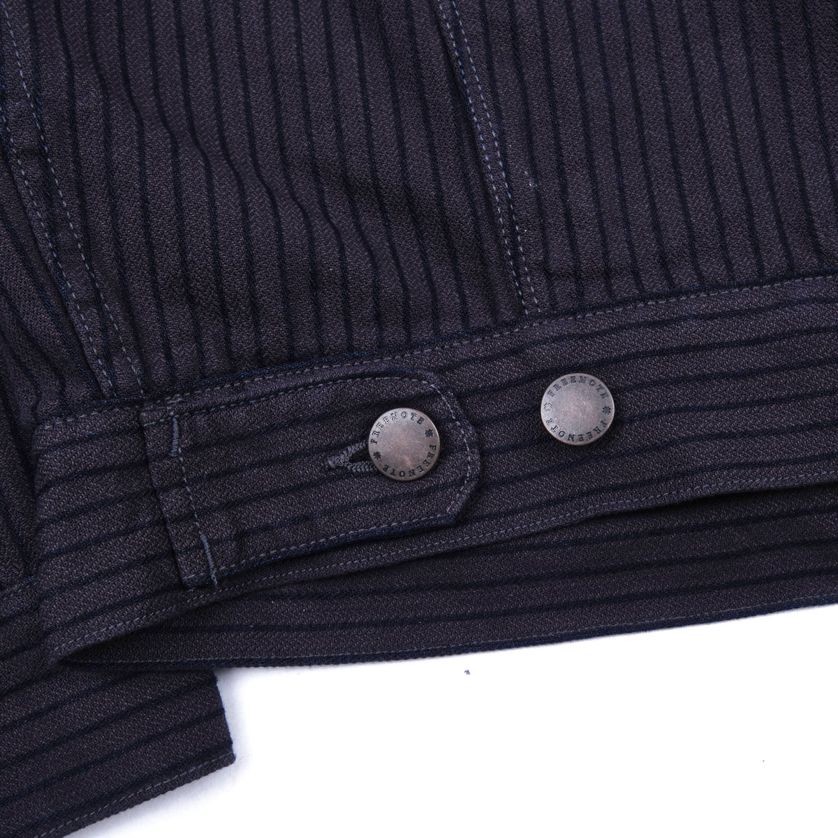 High Low Indigo Herringbone Dobby Jacket