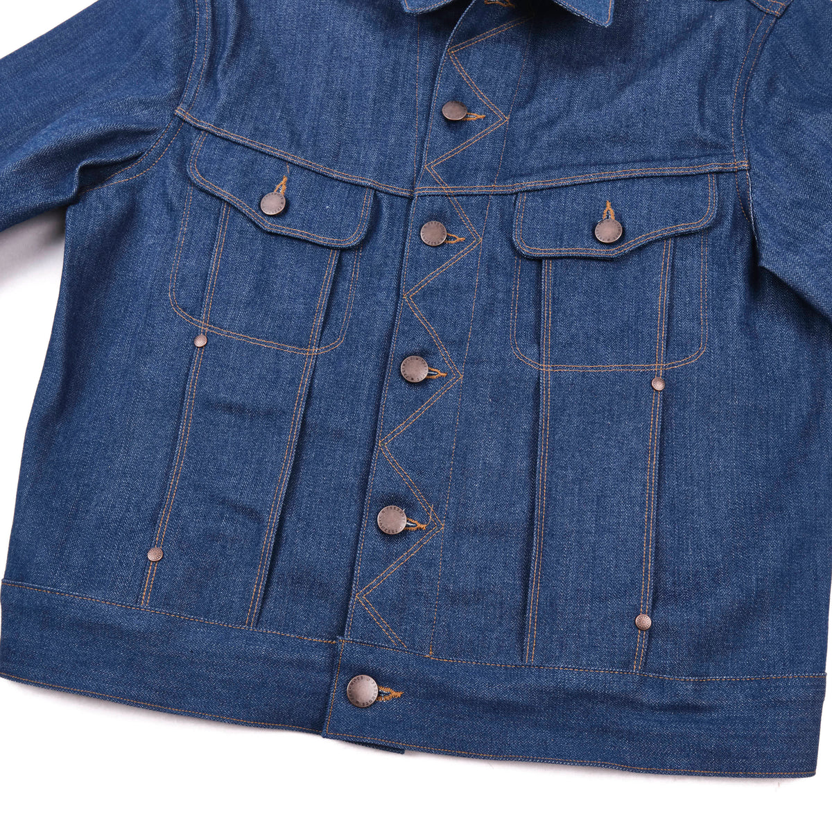 High Low 12 Ounce Vintage Blue Denim Jacket