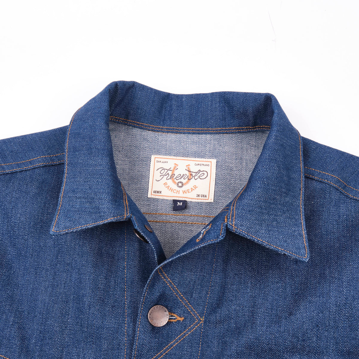 High Low 12 Ounce Vintage Blue Denim Jacket
