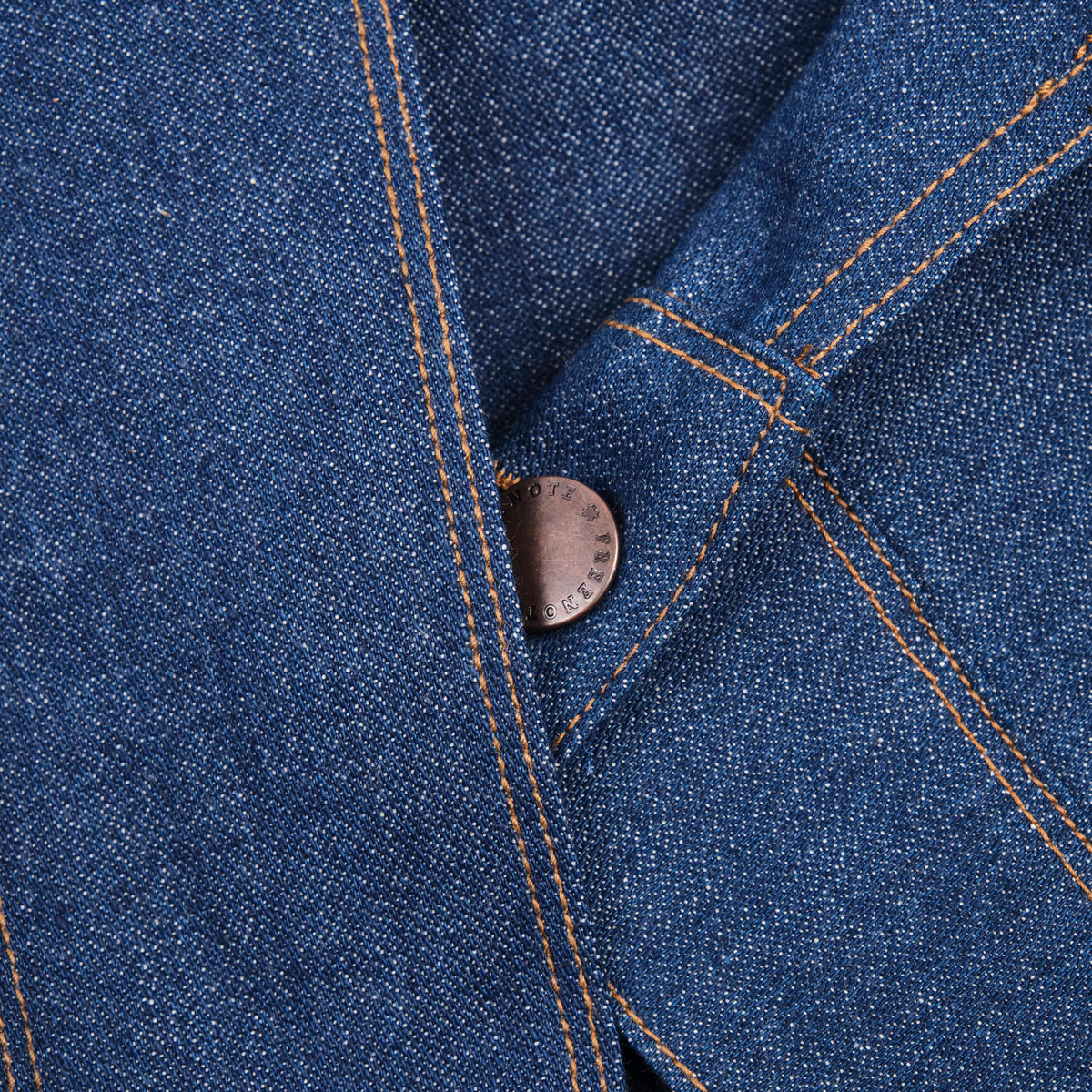 High Low 12 Ounce Vintage Blue Denim Jacket