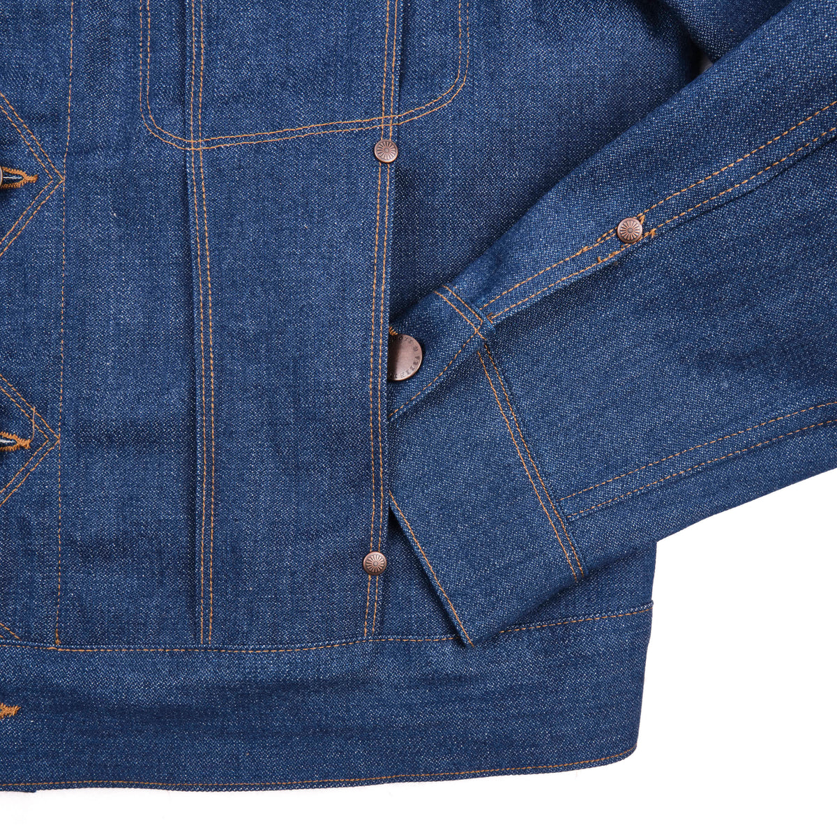 High Low 12 Ounce Vintage Blue Denim Jacket