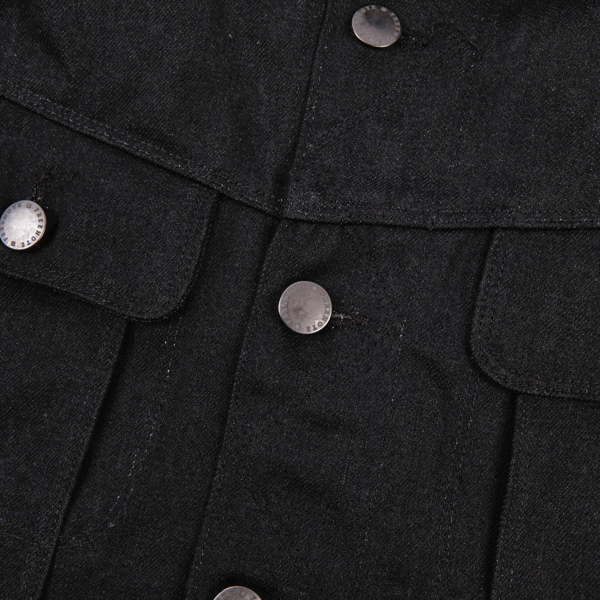 High Low 14.25 Ounce Black Grey Denim Jacket
