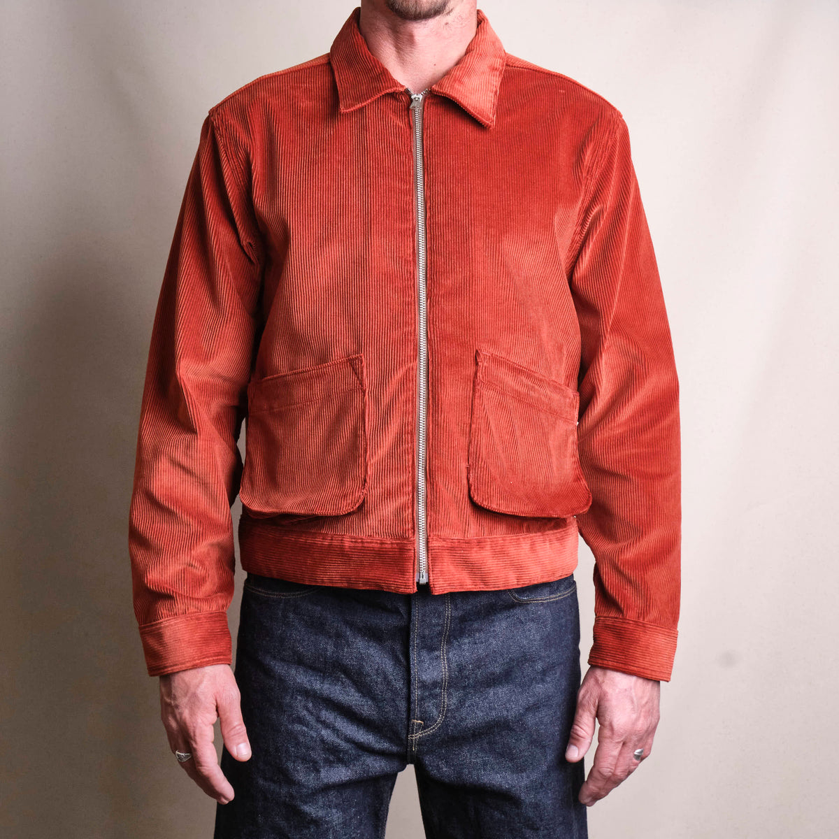 Meeks Jacket Terracotta Corduroy