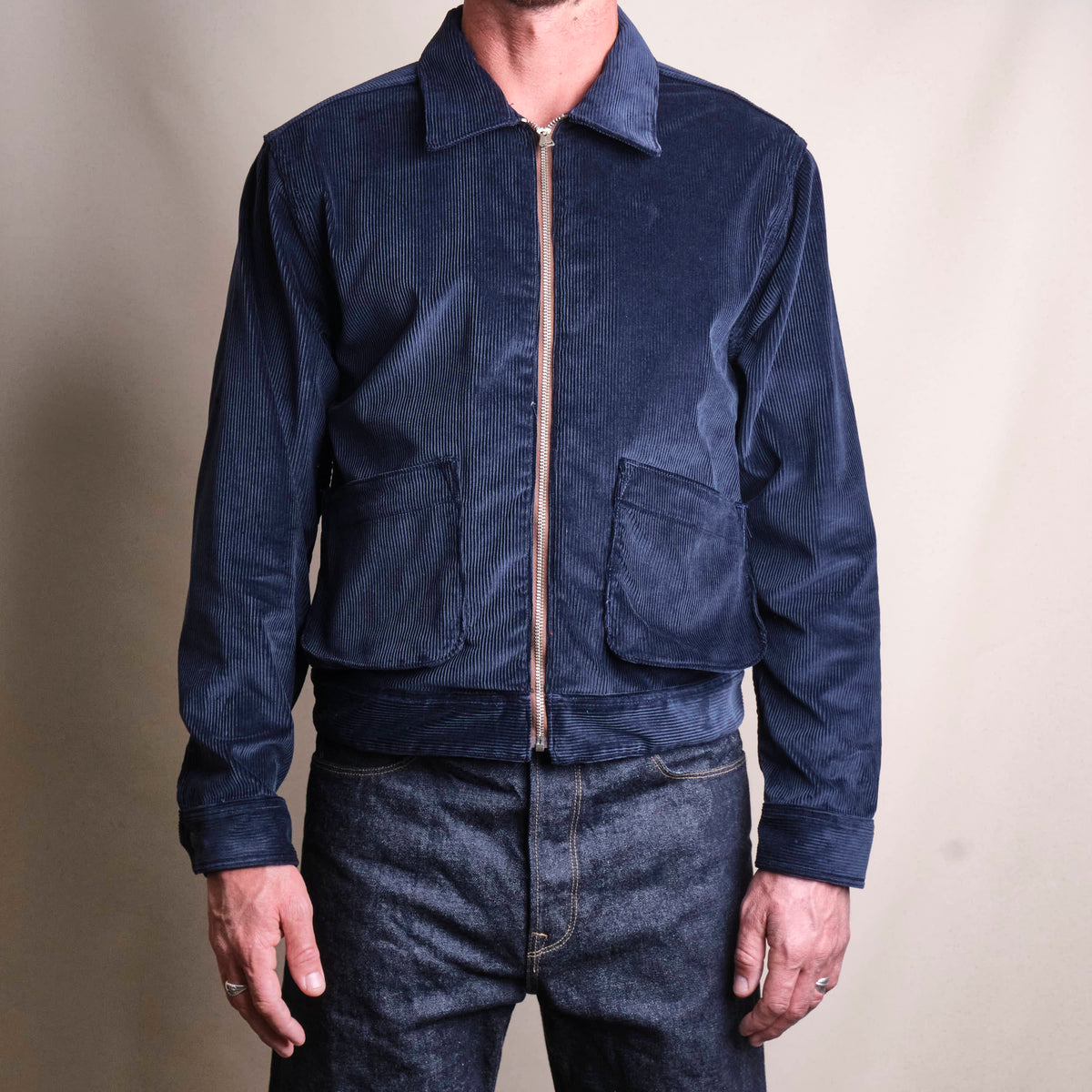 Meeks Jacket Navy Corduroy