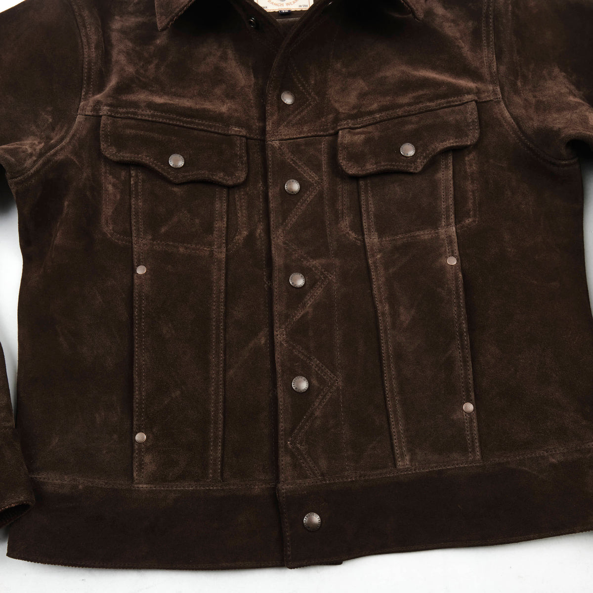 High Low 1.4mm Chocolate Suede Jacket