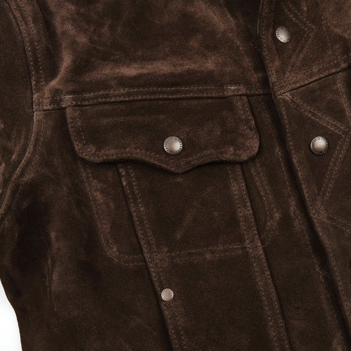 High Low 1.4mm Chocolate Suede Jacket