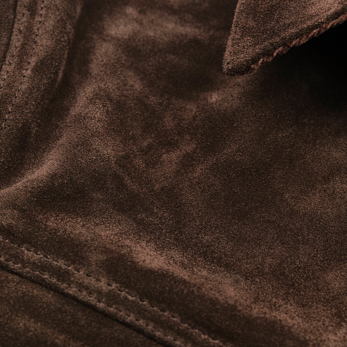 High Low 1.4mm Chocolate Suede Jacket