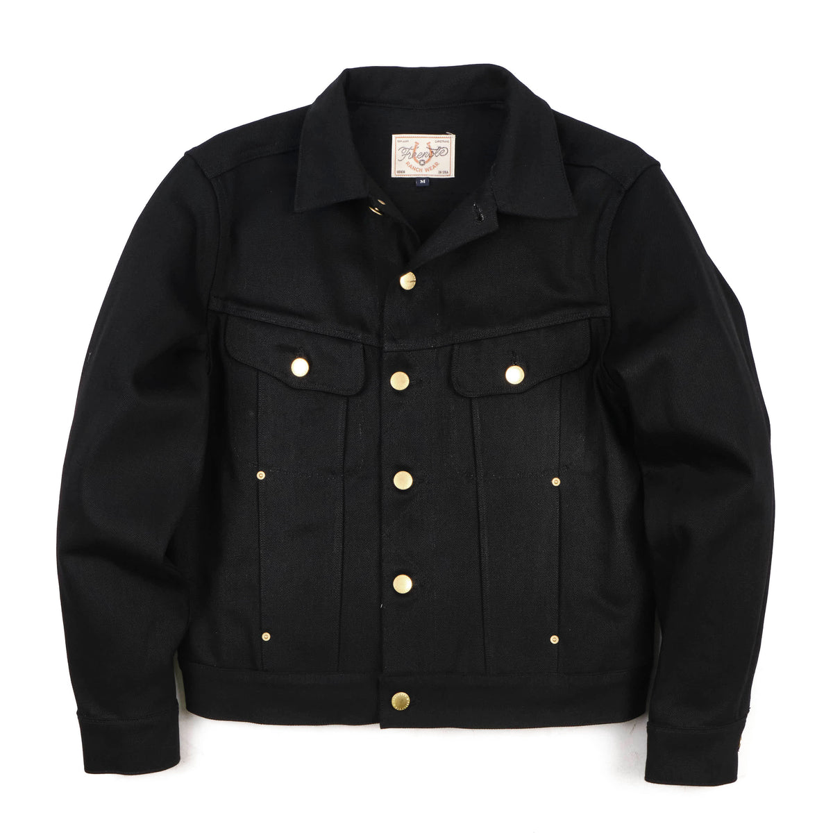 High Low 15.75 Ounce Black Denim Jacket