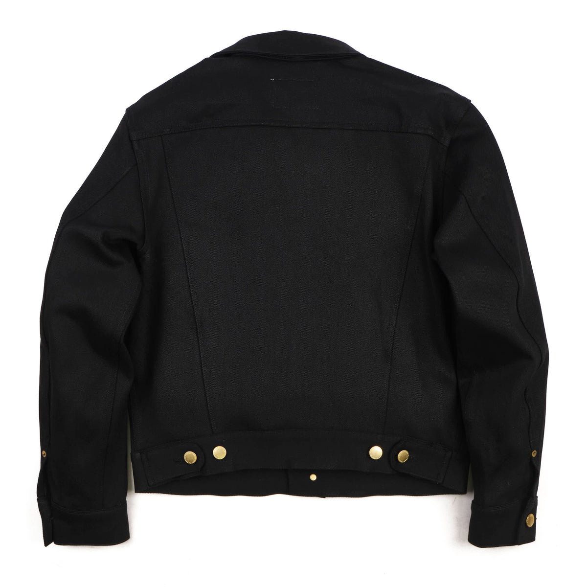 High Low 15.75 Ounce Black Denim Jacket