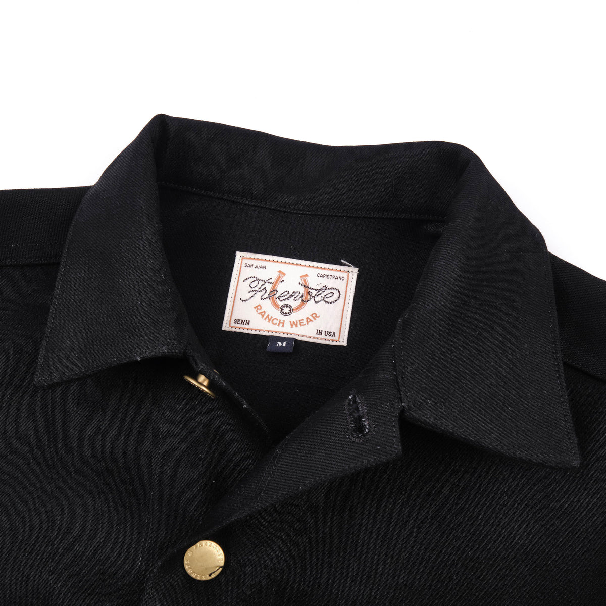 High Low 15.75 Ounce Black Denim Jacket