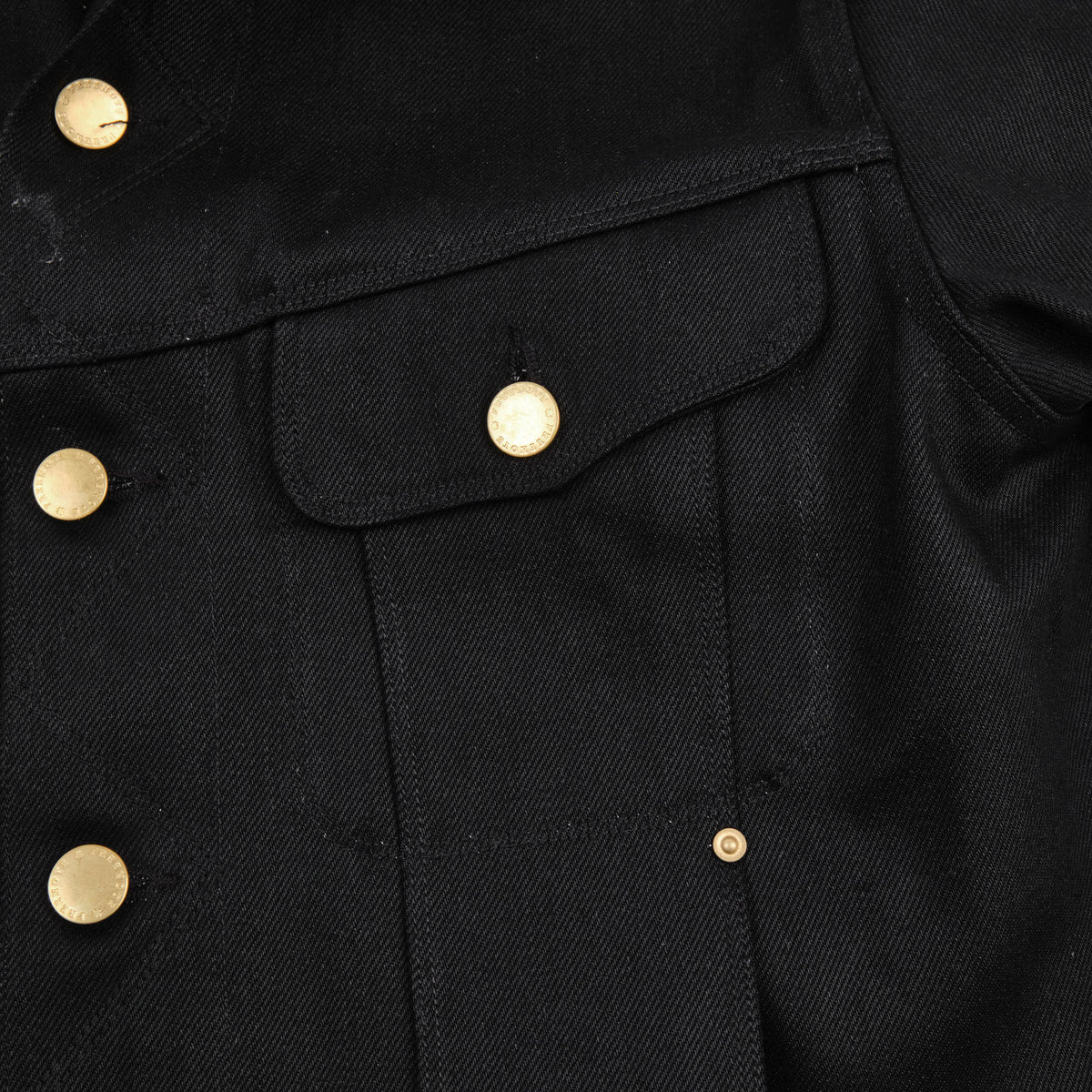 High Low 15.75 Ounce Black Denim Jacket
