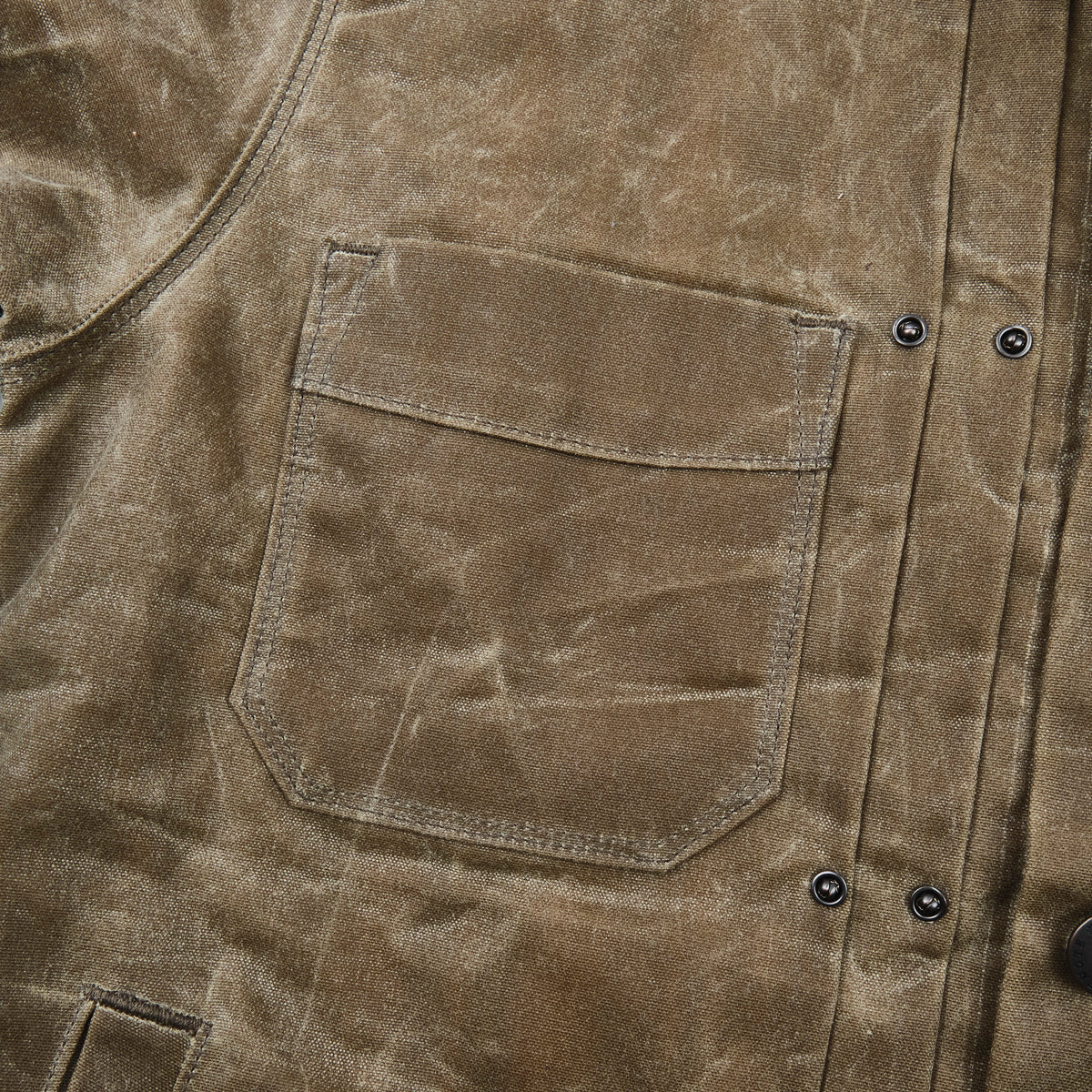 Riders Jacket Waxed Canvas Tobacco Brown Interior