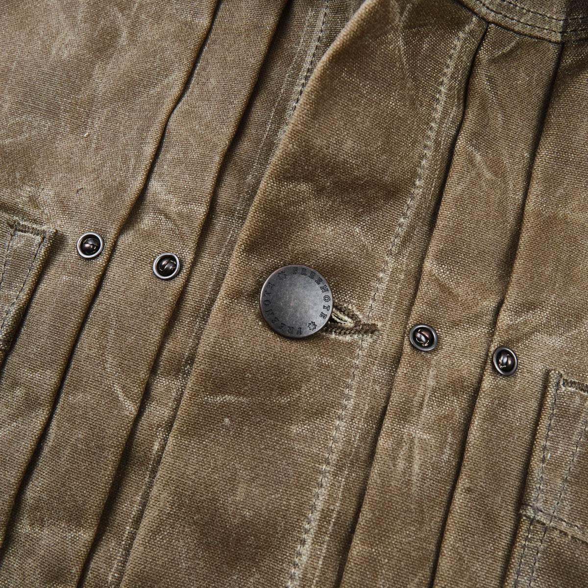 Riders Jacket Waxed Canvas Tobacco Brown Interior