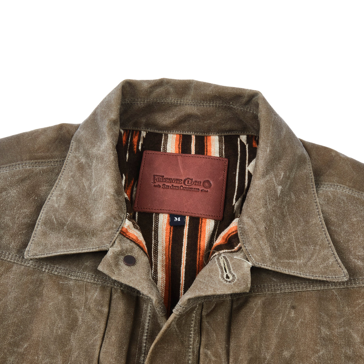 Riders Jacket Waxed Canvas Tobacco Brown Interior