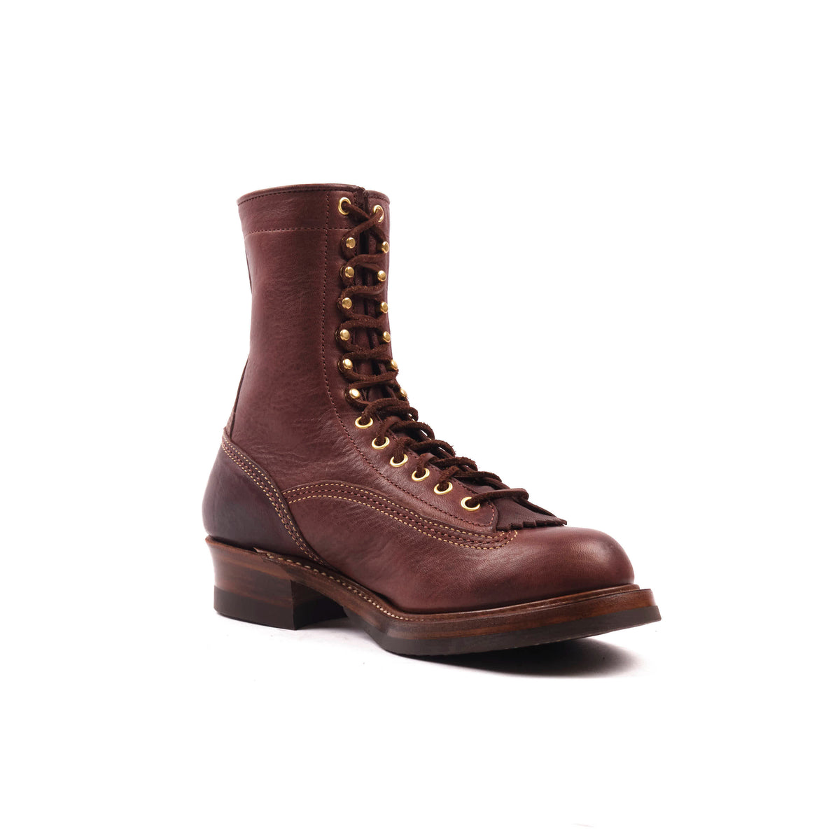 John Lofgren - Donkey Puncher 8" - Ezo Shika Deerskin Dark Brown