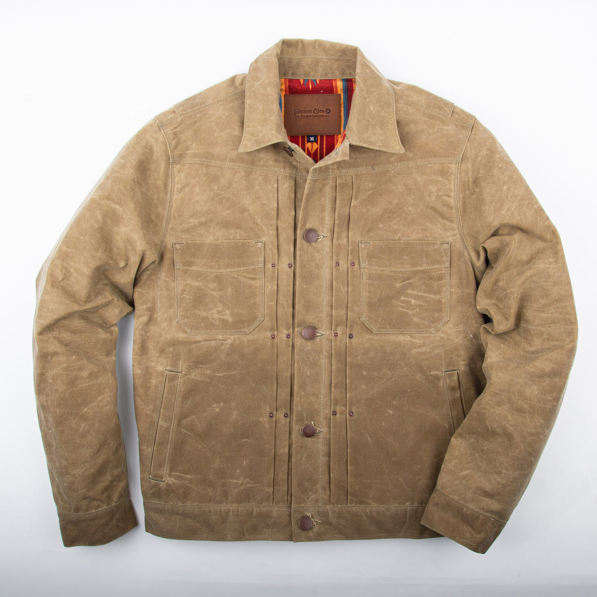Riders Jacket Waxed Canvas <span>Tumbleweed Red Interior</span>