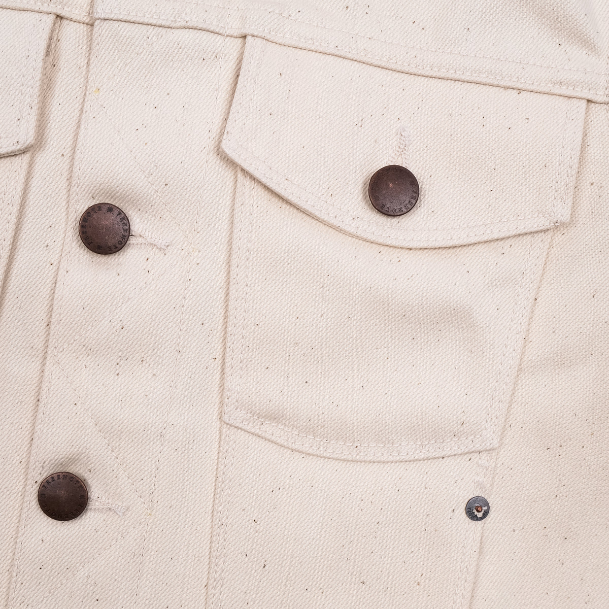 Classic Denim Jacket <span> 14 ounce Natural Ecru </span>